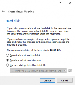 VM Hard disk